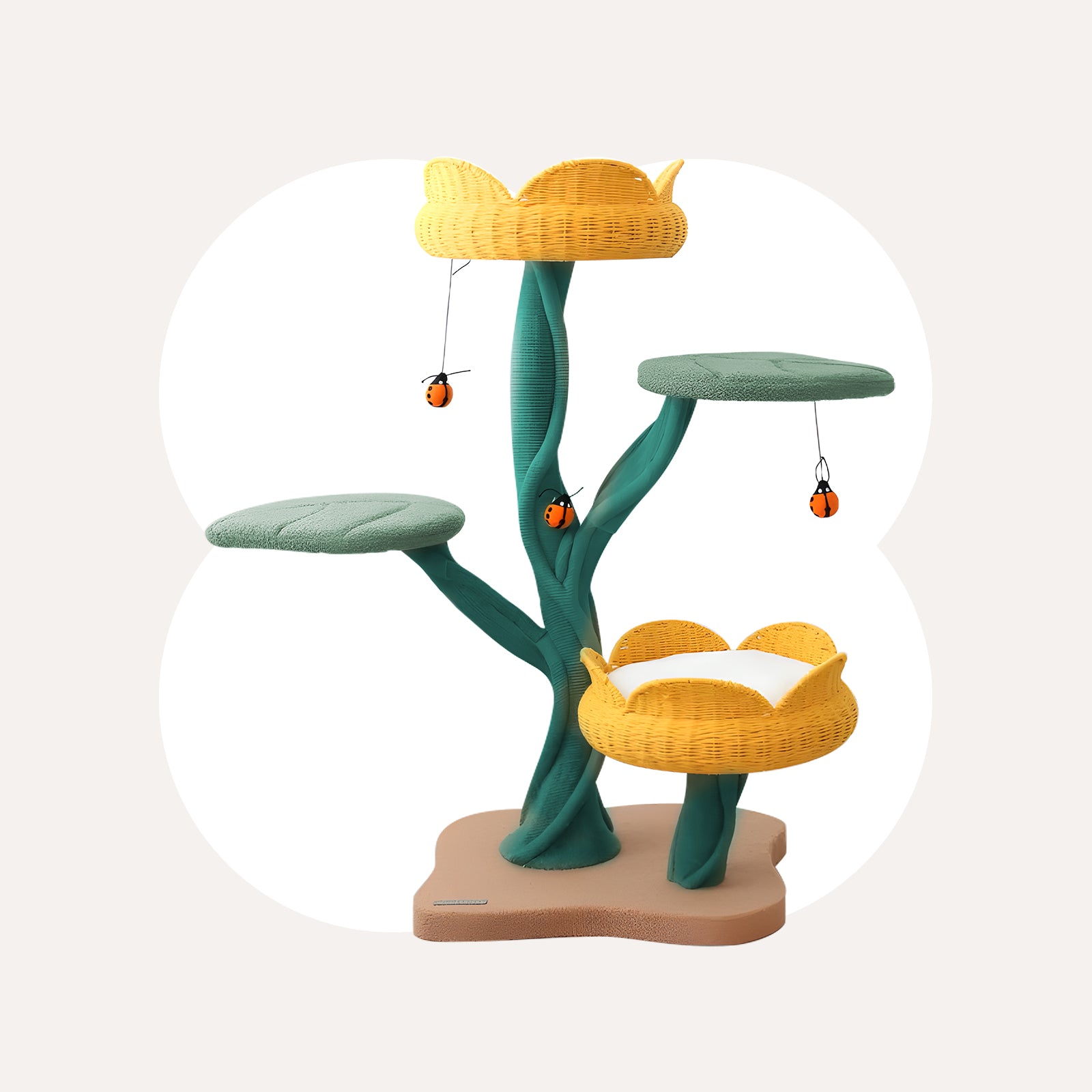 Yellow Tulip Cat Tree – Happy & Polly