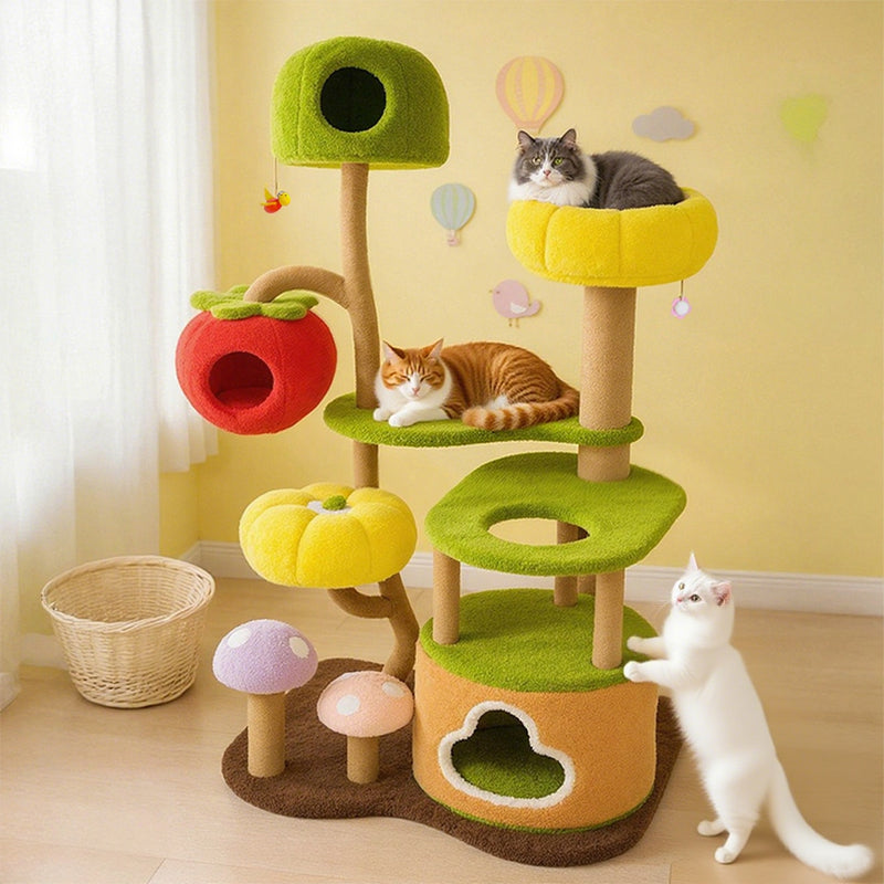Upgraded Jungle Haven Cat Tree – Happy & Polly