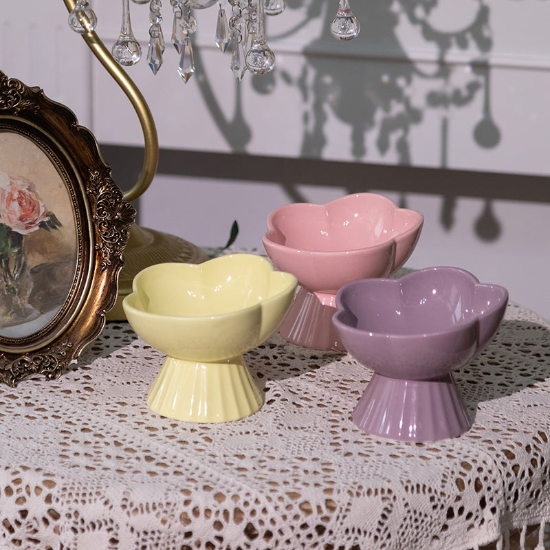 Flower and Shell Cat Bowl Happy & Polly