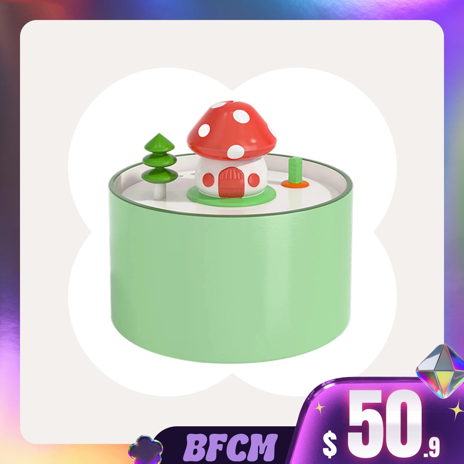 Mushroom House Water Fountain