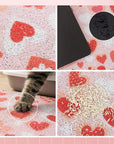 Sweetie Heart Cat Litter Mat