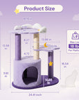 28 inch Moonlight Cottage Cat Tree product size