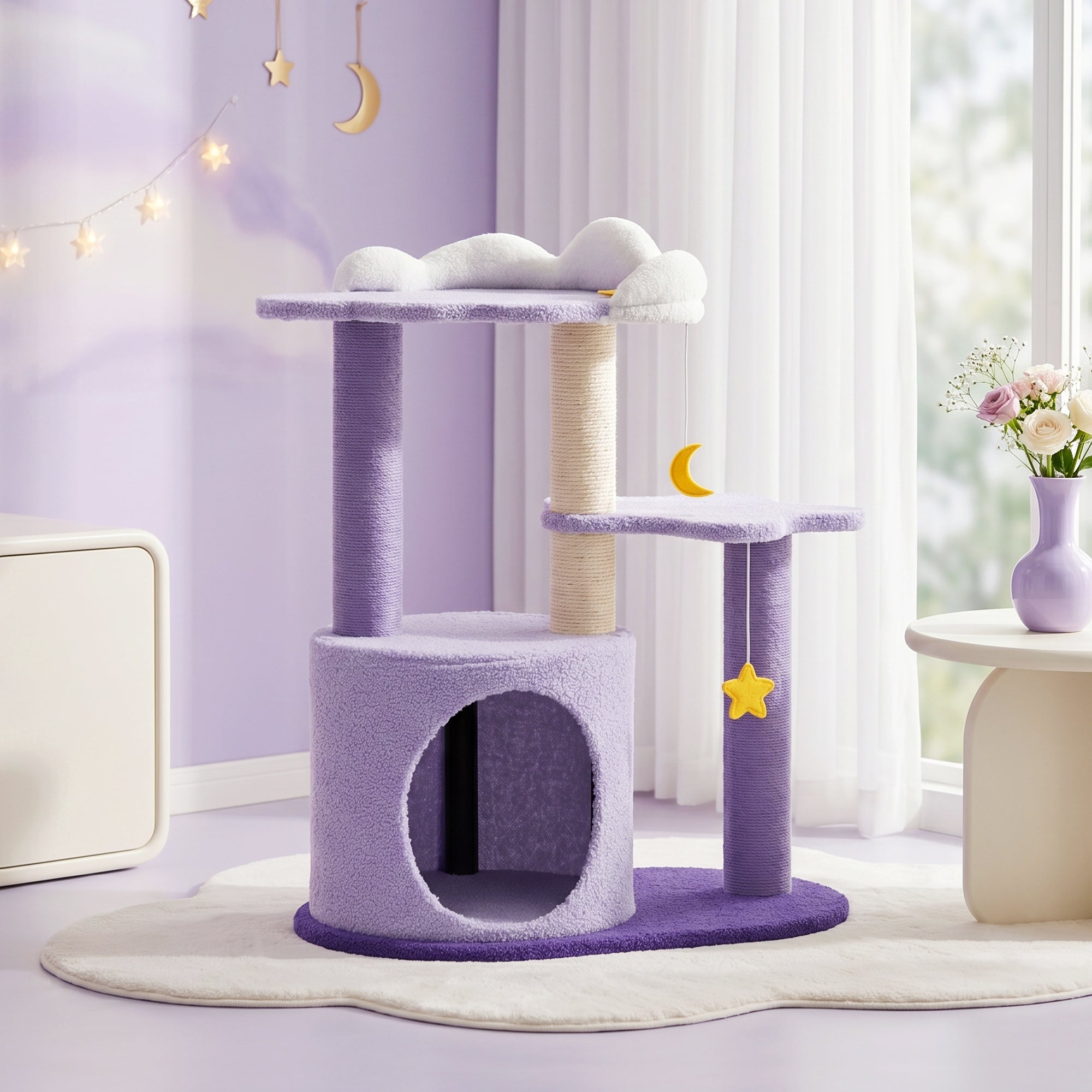 Moonlight Cottage Cat Tree lifestyle scene