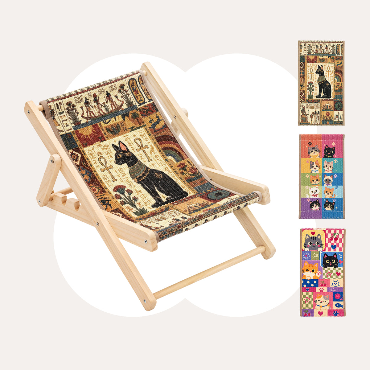 Foldable Cat Lounge Chair With Scratching Surface