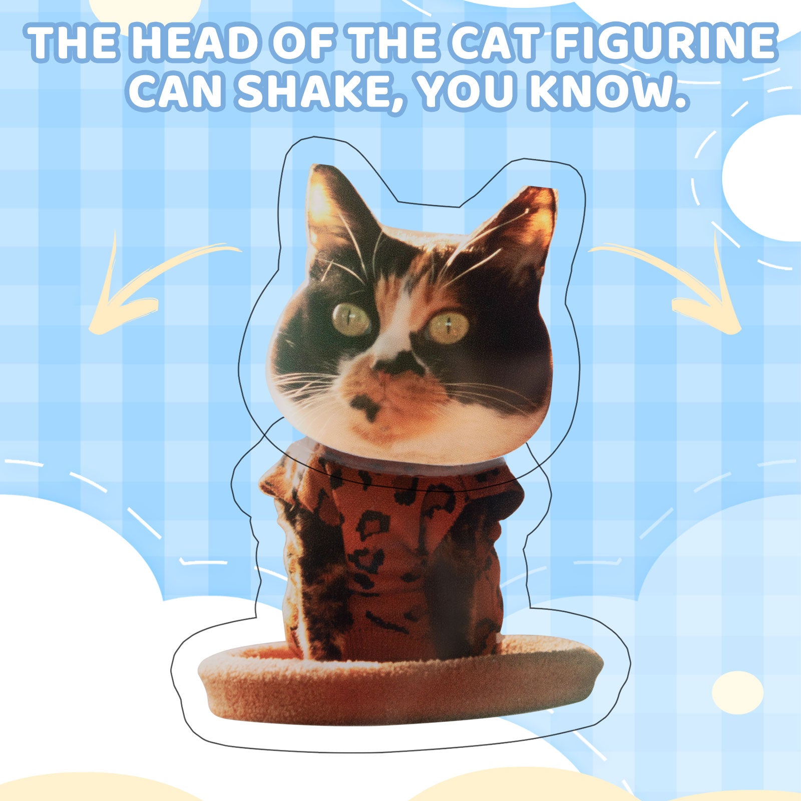 Cat Custom Bobblehead Ornament