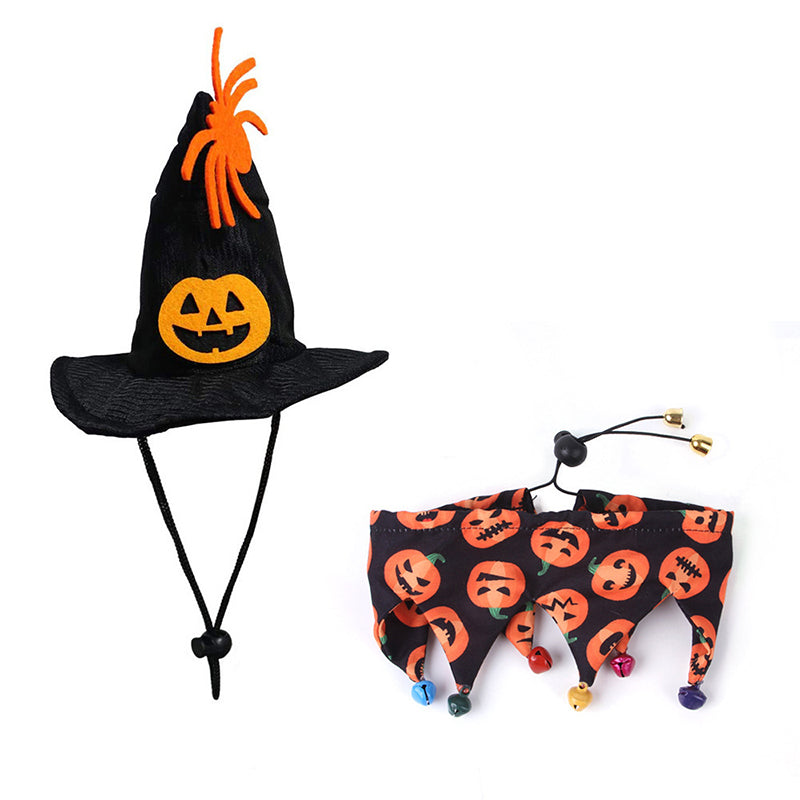 Halloween Cat Hat and Bib Combo Set
