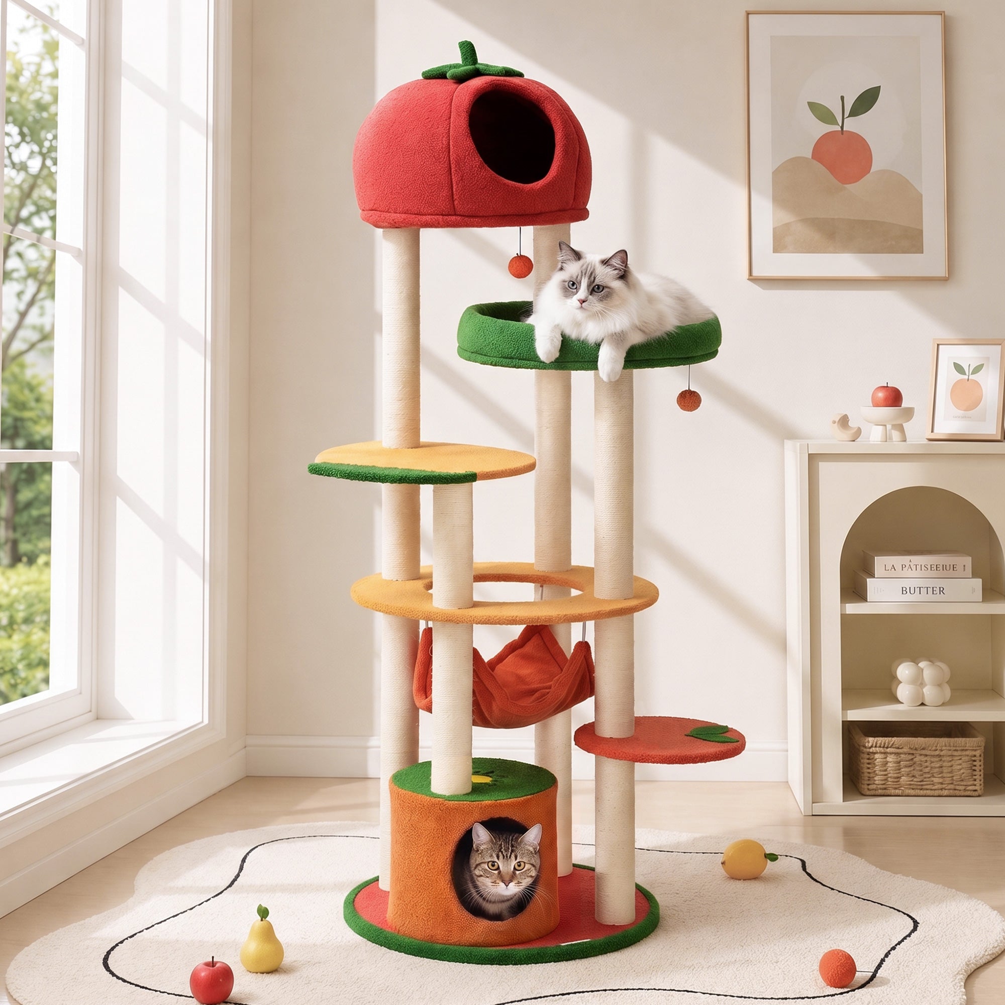 71" Fruit World Multi-Cat Tree