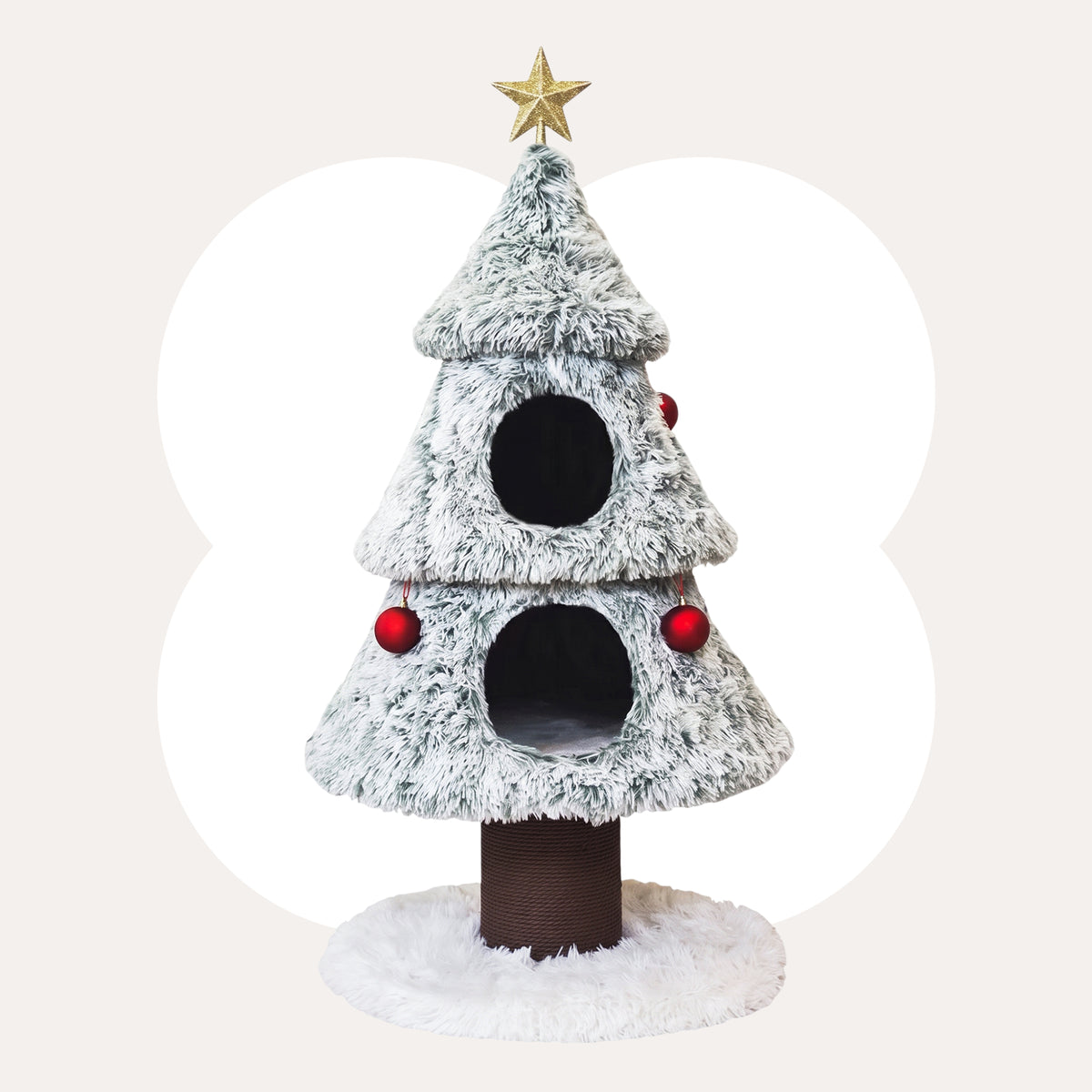 47.2" Decorative Vertical Christmas Tree-Style Cat Tree