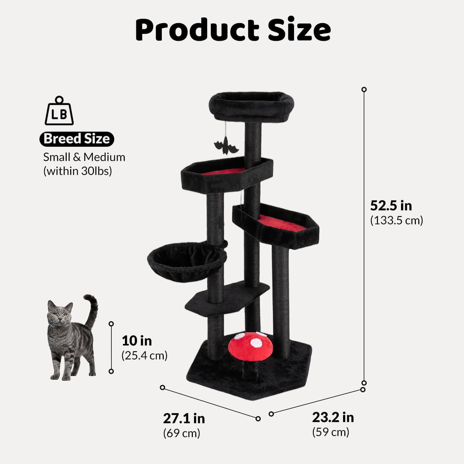 Upgraded Gothic Style Cat Tree – Happy & Polly