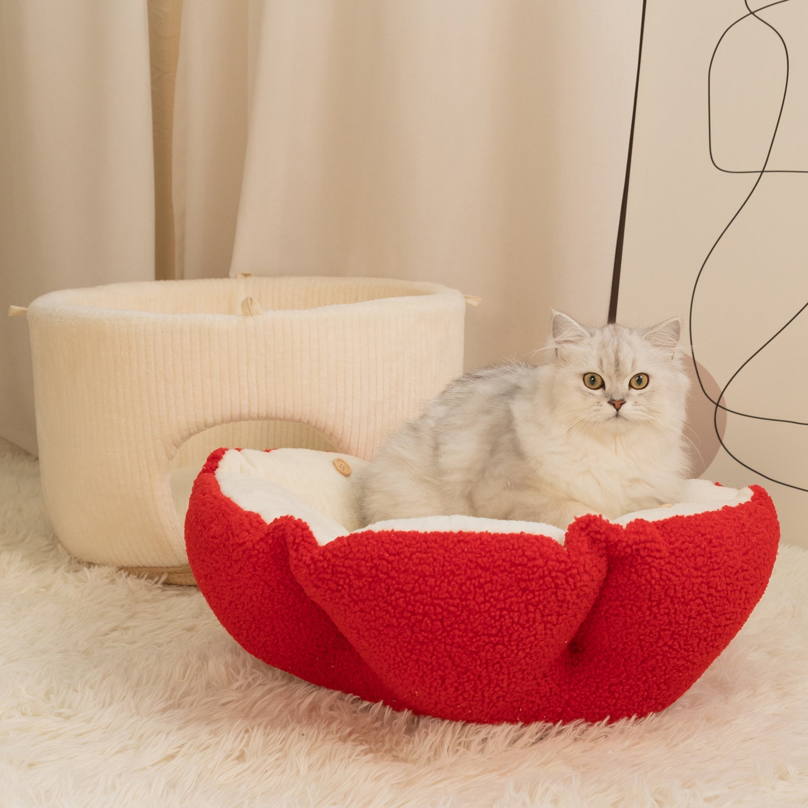 VIP 22.8&#39;&#39; Large Mushroom Cat Bed