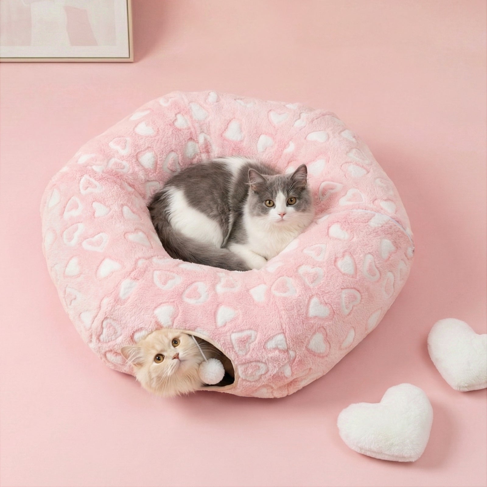 Sweetheart Snuggle Cat Tunnel Bed