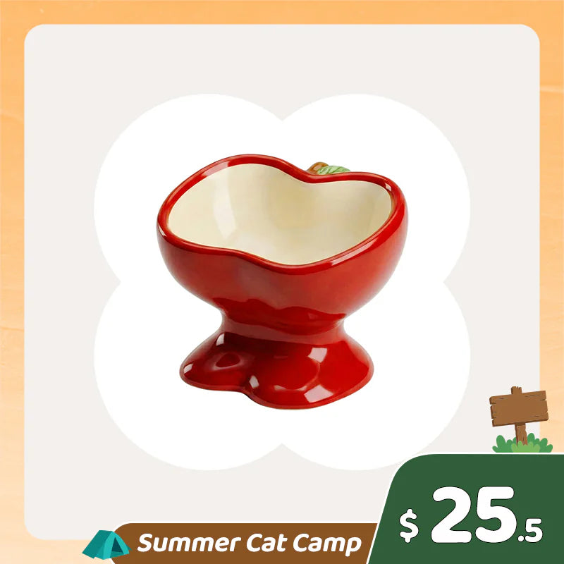 9oz Apple Bliss Elevated Cat Bowl