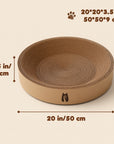 2-in-1 Round Kraft Paper Cat Scratcher Bed & Puzzle Toy
