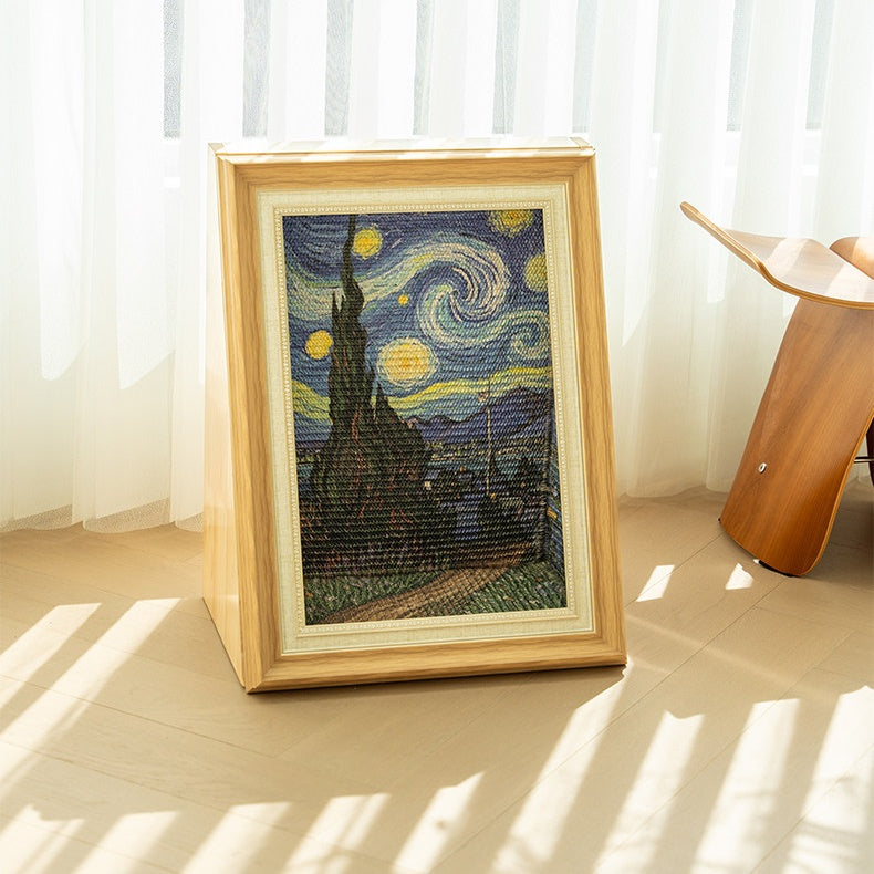 Wooden Art Cat Scratcher House