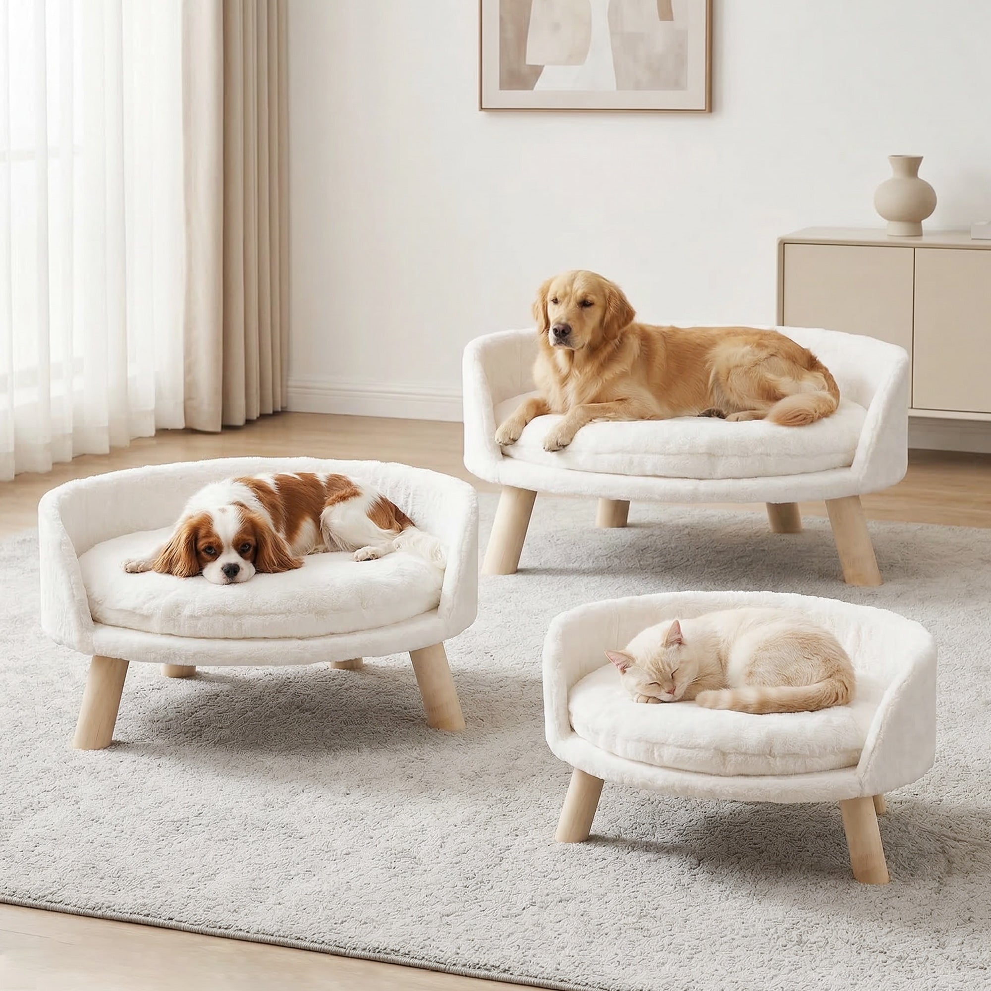 Cat Sofa Bed with Removable Padded Cushion