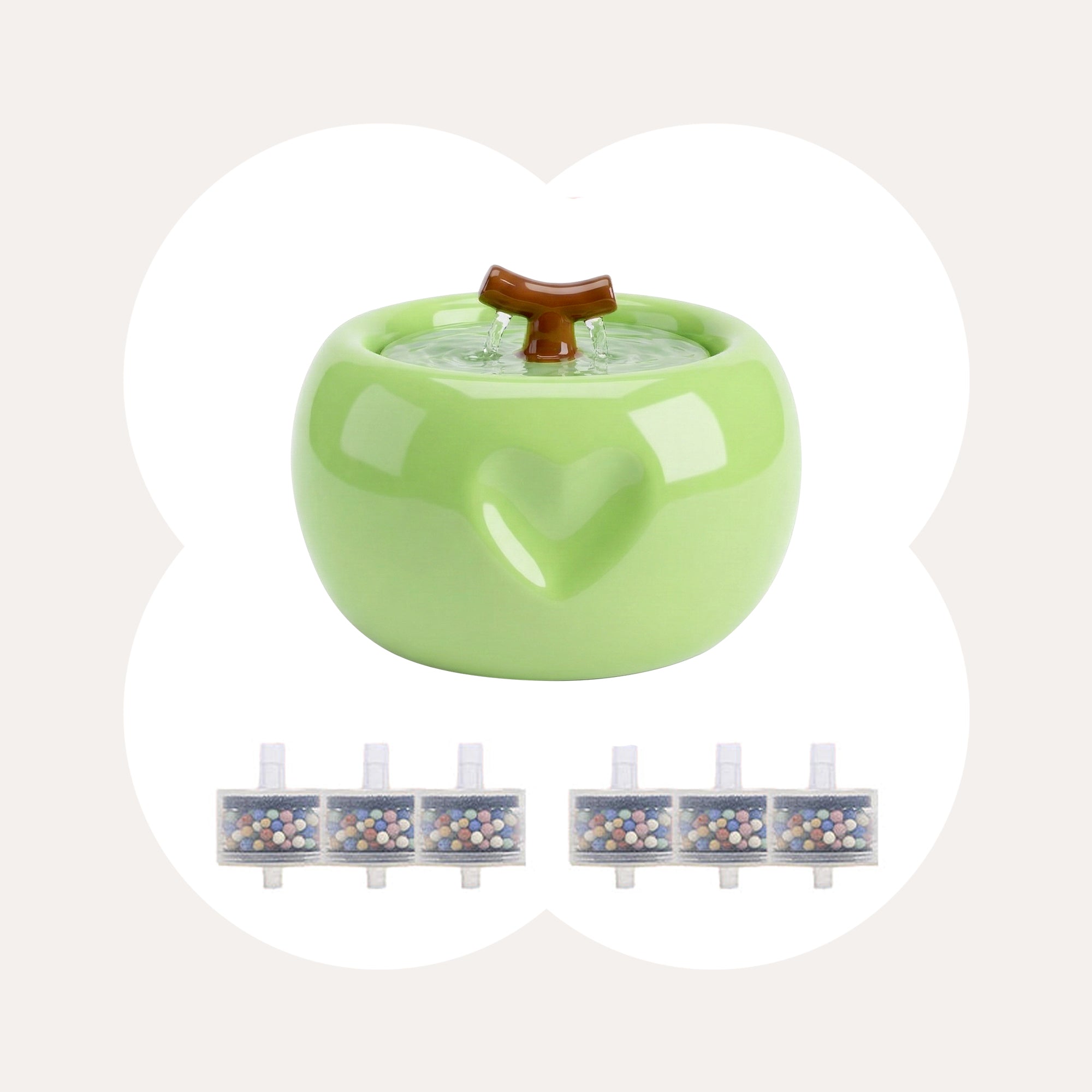 50oz Love Apple Cat Water Fountain