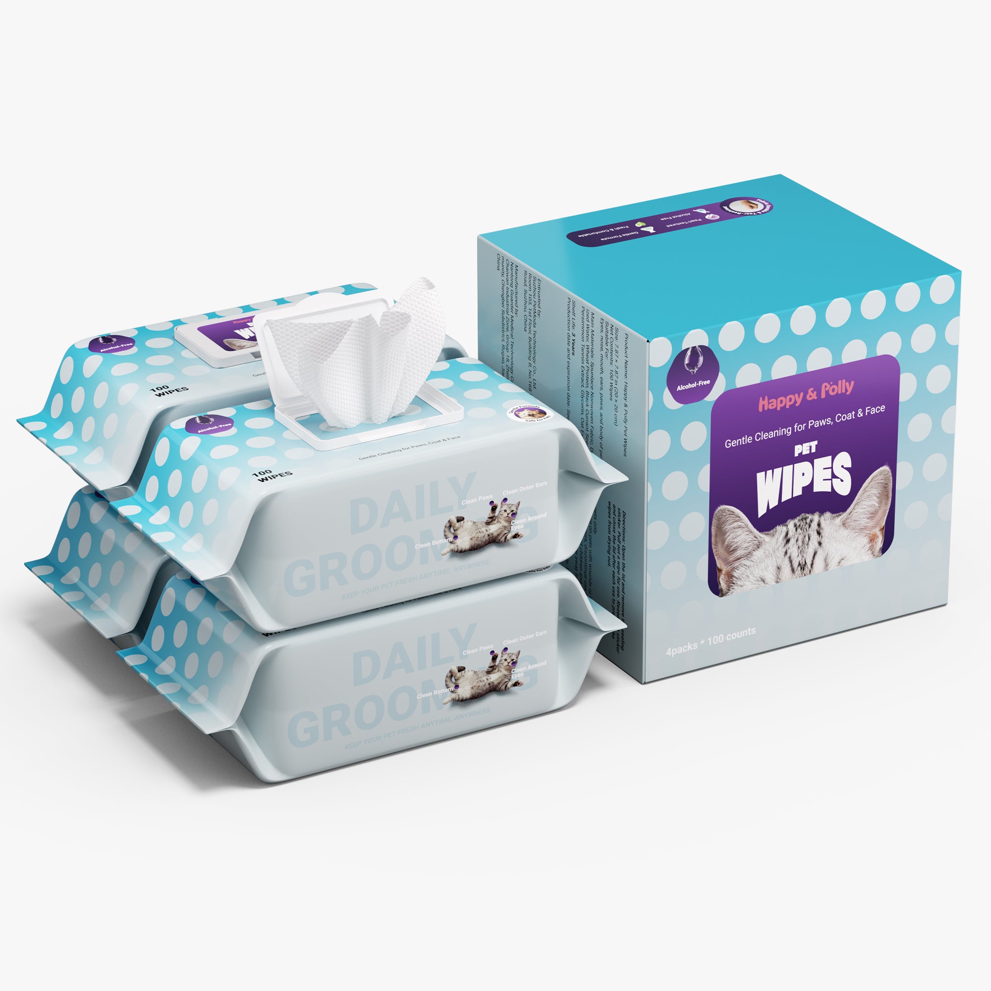 Happy &amp; Polly Premium Pet Wipes