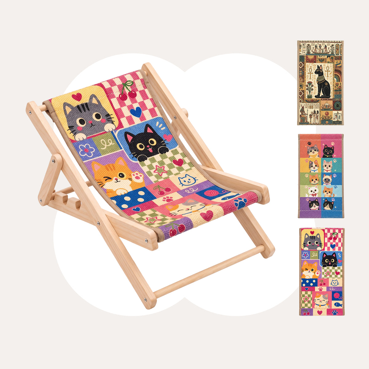 Foldable Cat Lounge Chair With Scratching Surface