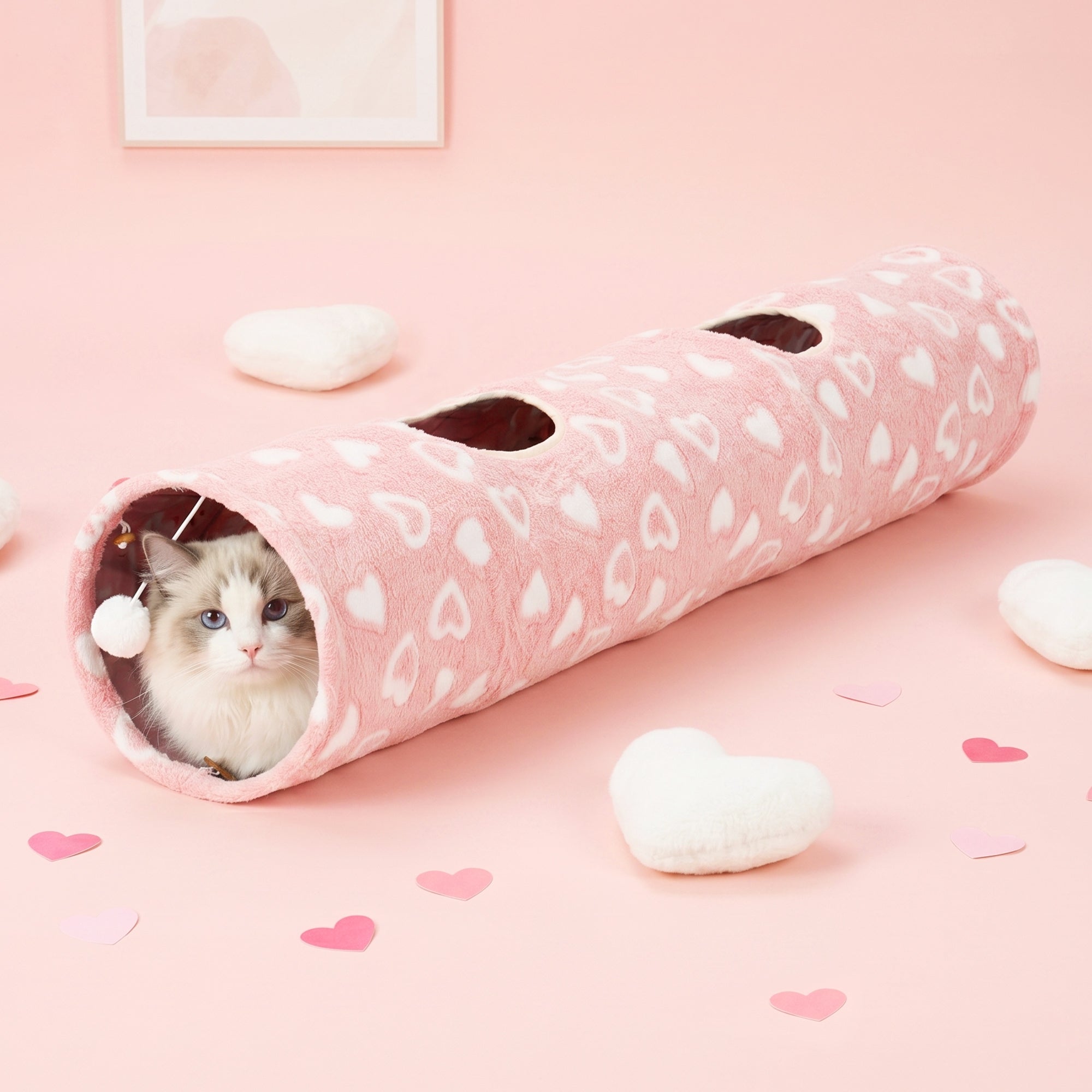Sweetheart Snuggle Cat Tunnel Bed