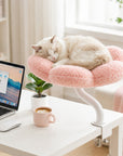 Cozy Flower Desk Cat Bed