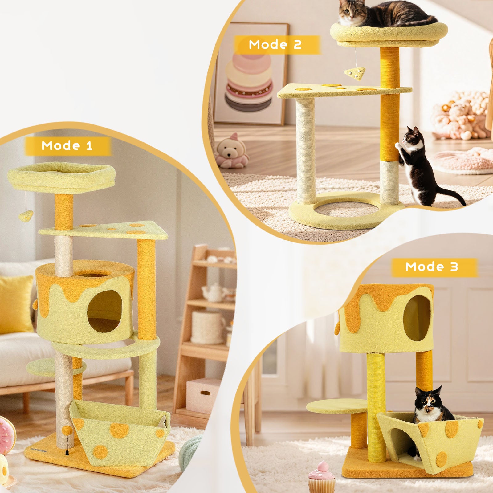 Transformable Cheese Cat Tree