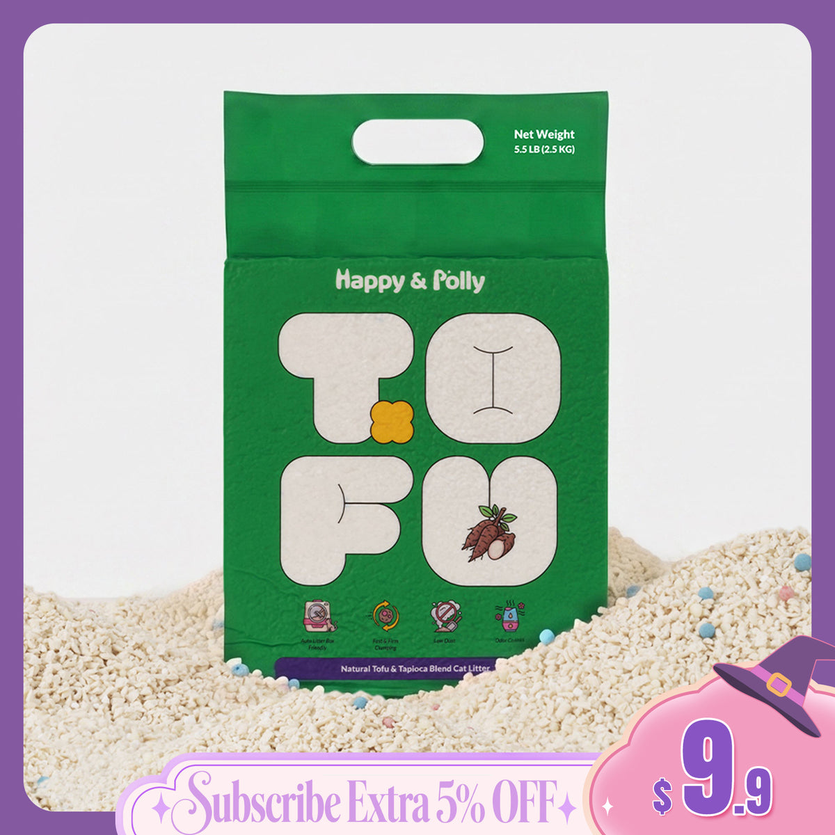 Tofu &amp; Cassava Natural Cat Litter