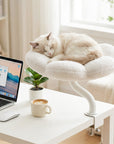 Cozy Flower Desk Cat Bed