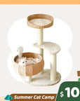 Sleeping in the Bowl Cat Tree