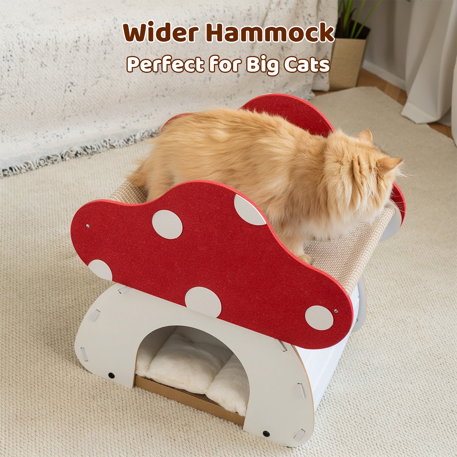 Mushroom Loft – Cat Bed &amp; Scratcher Combo