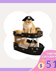 2-Tier Pirate Ship Cat Bed