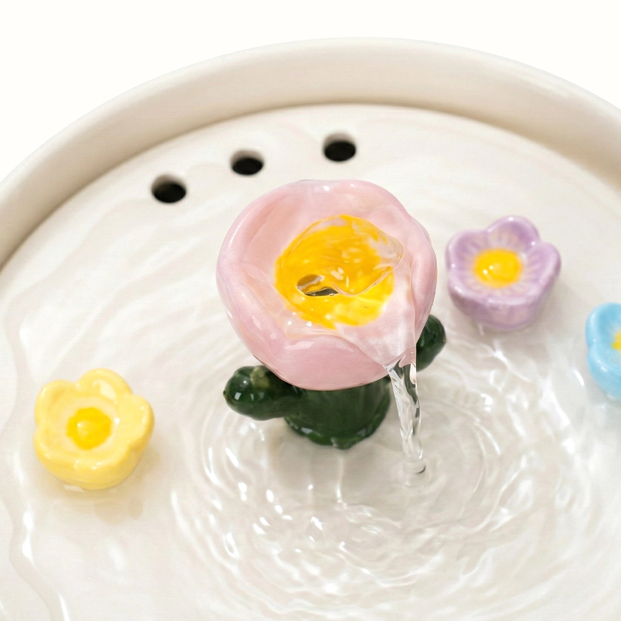 42oz Tulip Garden Cat Water Fountain