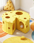 Cheese Hide & Seek Cat Tunnel Bed