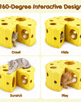 Cheese Hide & Seek Cat Tunnel Bed