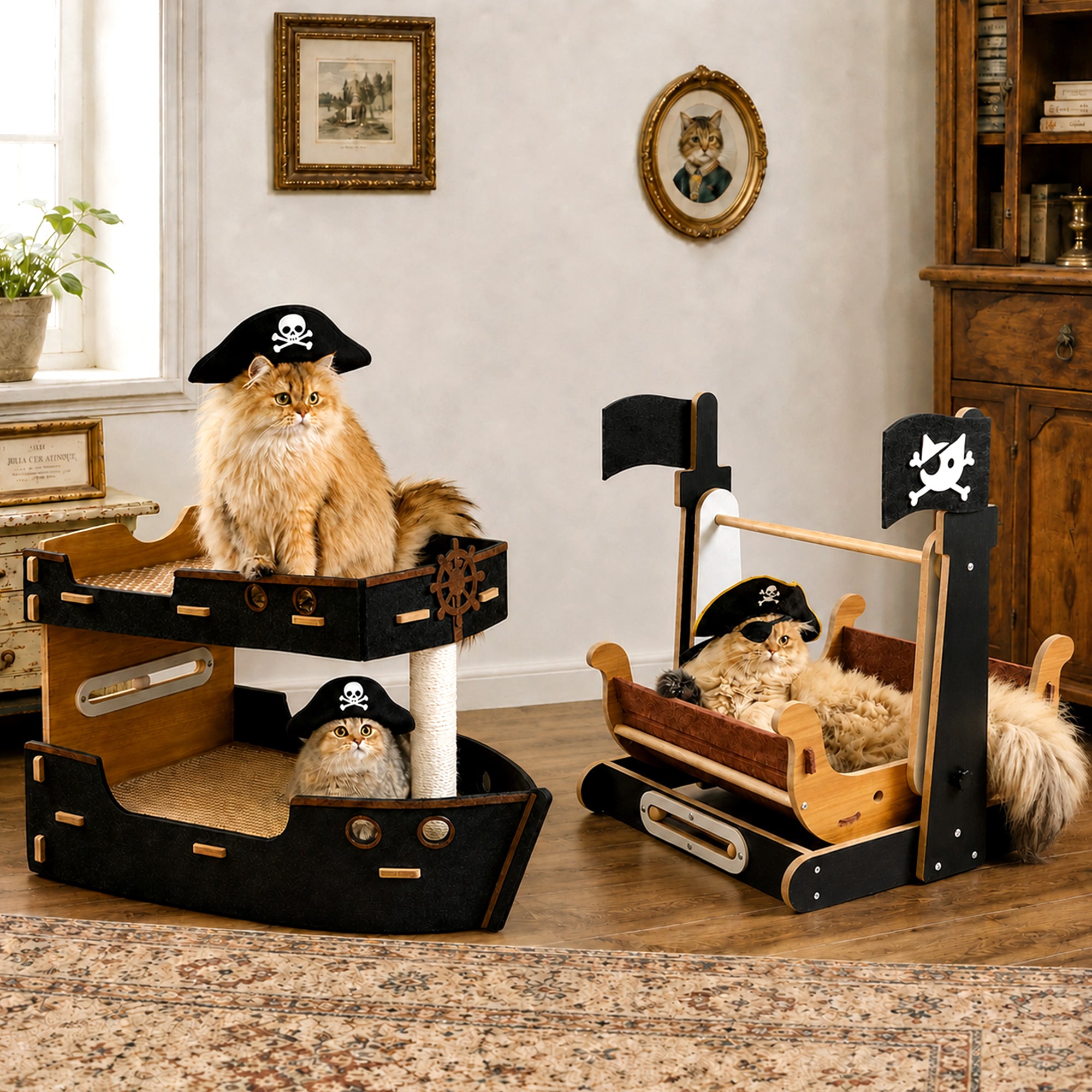 Pirate Ship Cat Bed