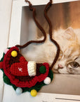 Adorable Christmas Cat Bib – Perfect for Your Feline’s Holiday Look