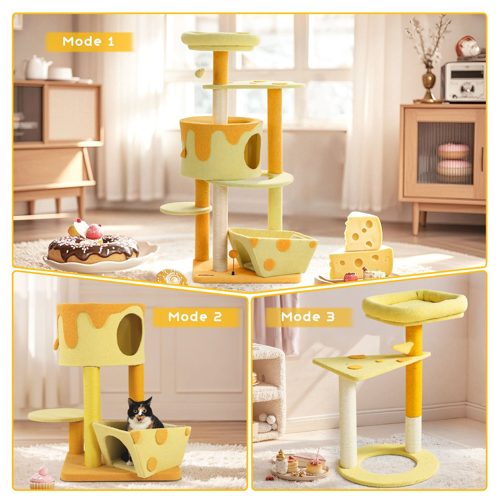 Transformable Cheese Cat Tree
