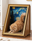 Reinforced Retro Art Cat Scratcher House