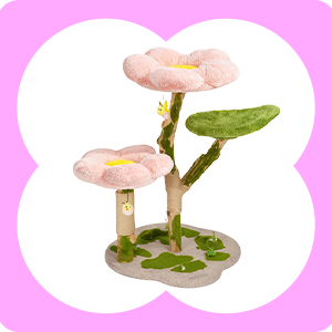 35.4" Blossom Wonder Solid Wood Cat Tree