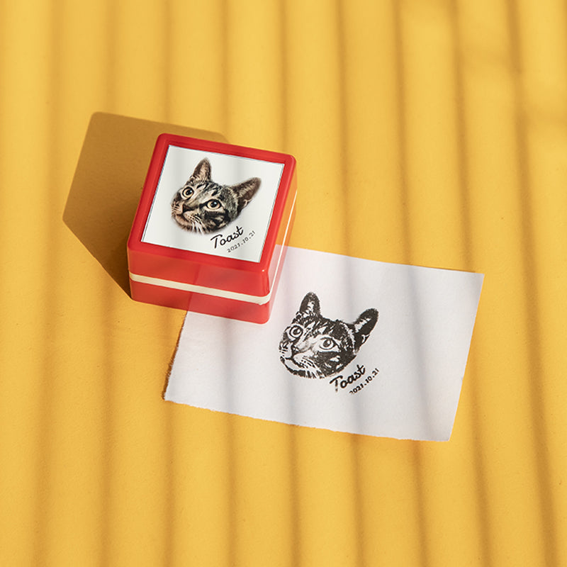 Charity Custom Portrait Stamp | Every Order Donates 1lb Cat Litter