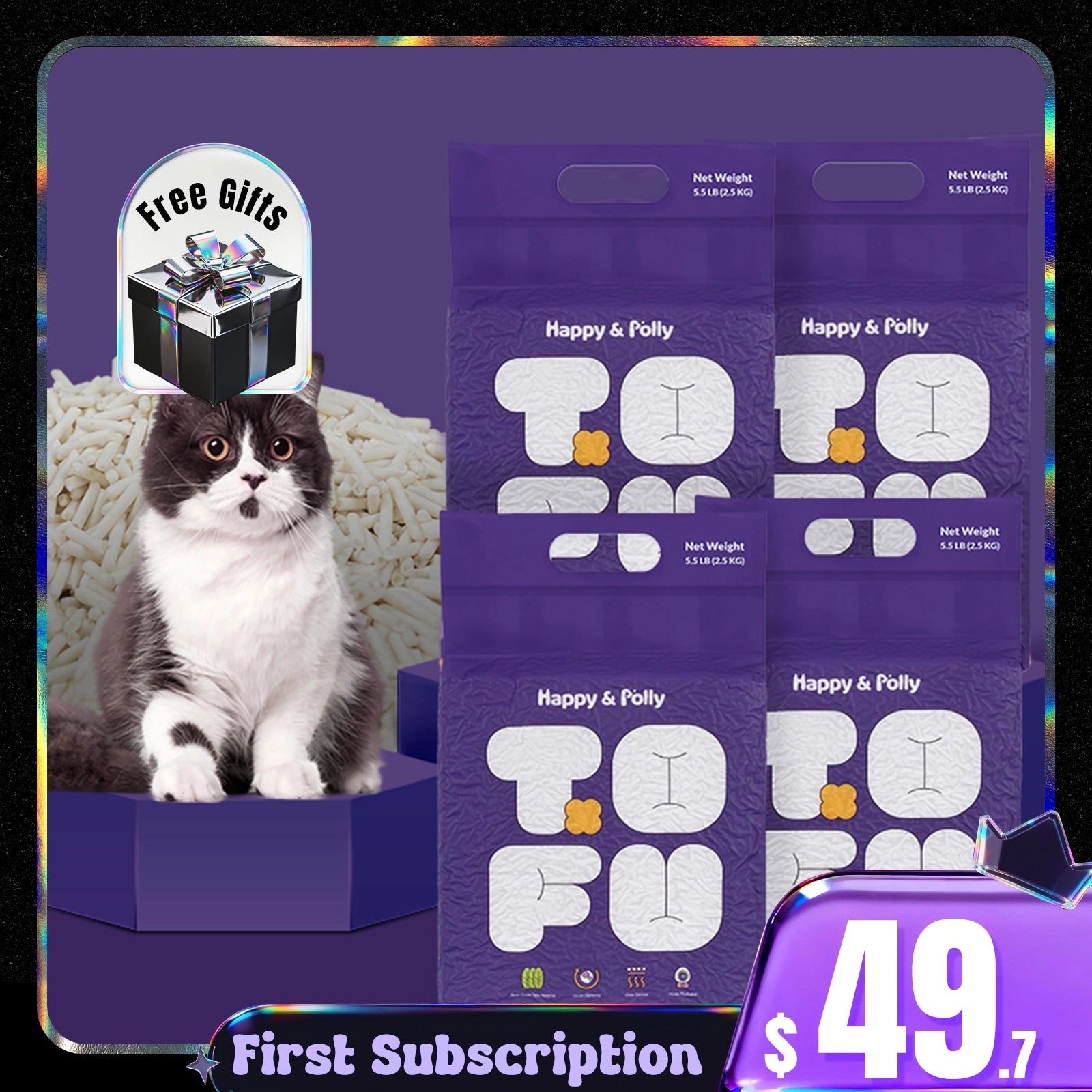 Clumping Natural Tofu Cat Litter