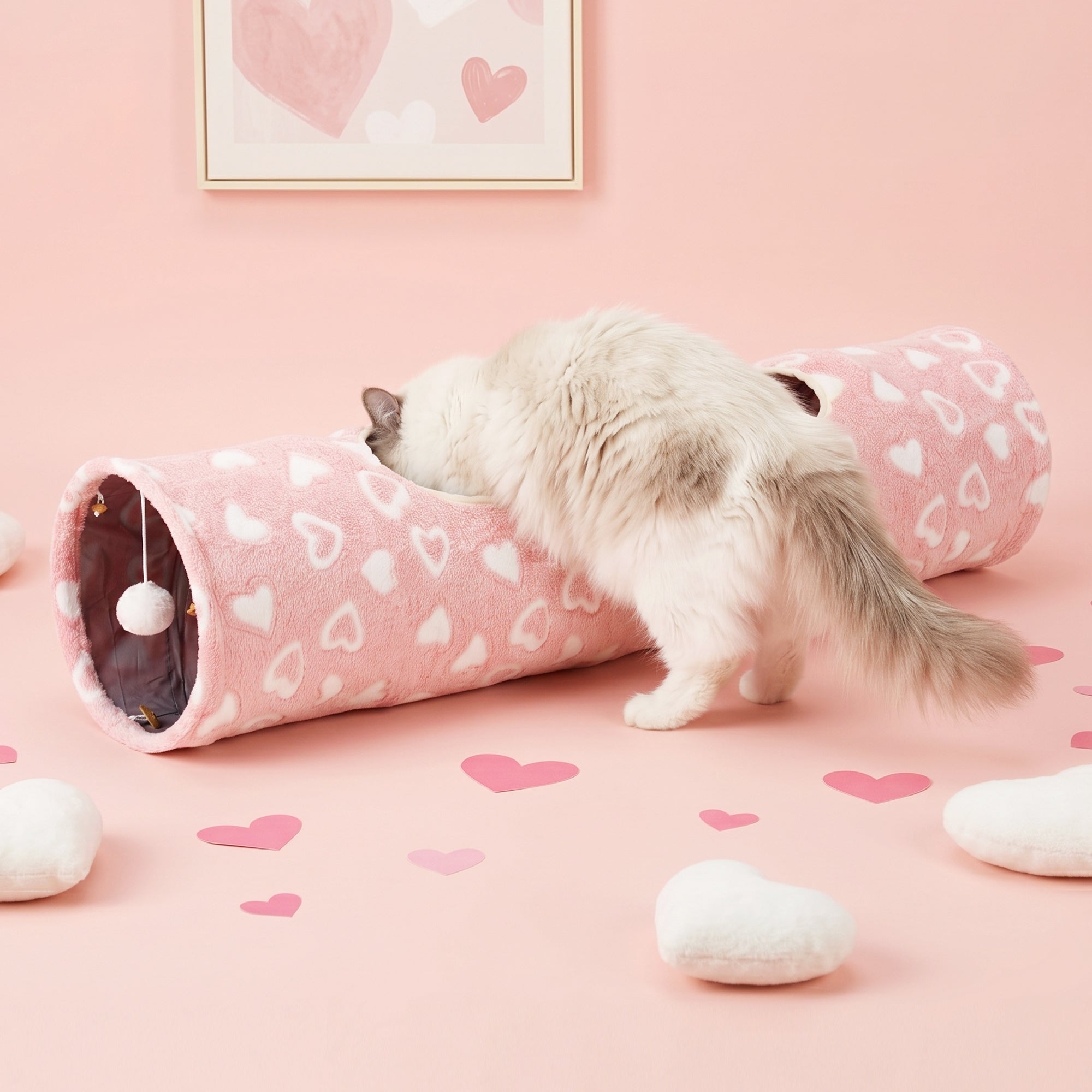 Sweetheart Snuggle Cat Tunnel Bed