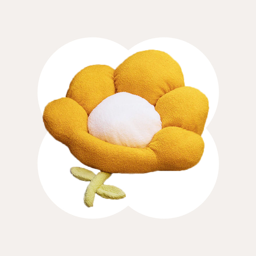 Orange Flower Cat Bed
