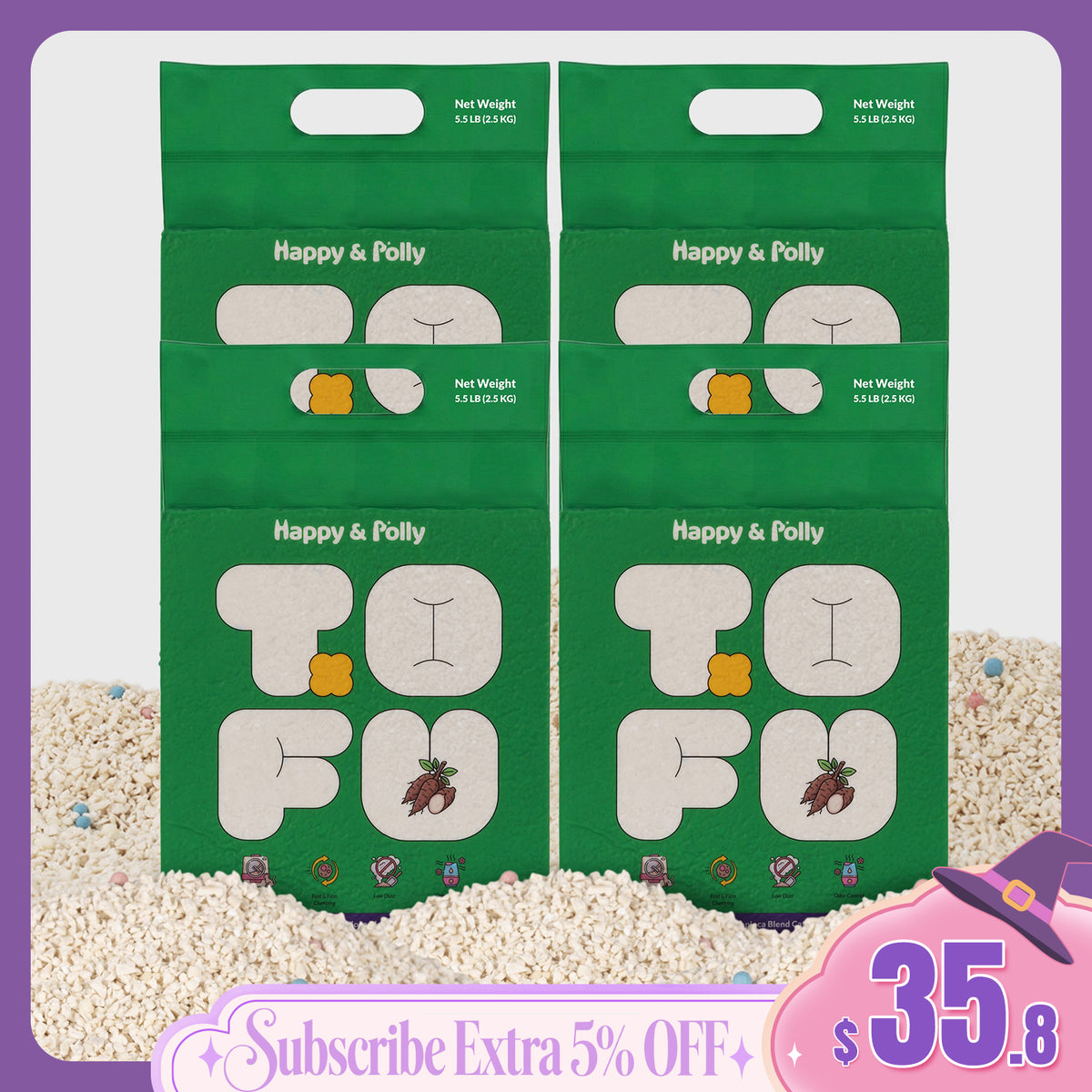 Tofu &amp; Cassava Natural Cat Litter