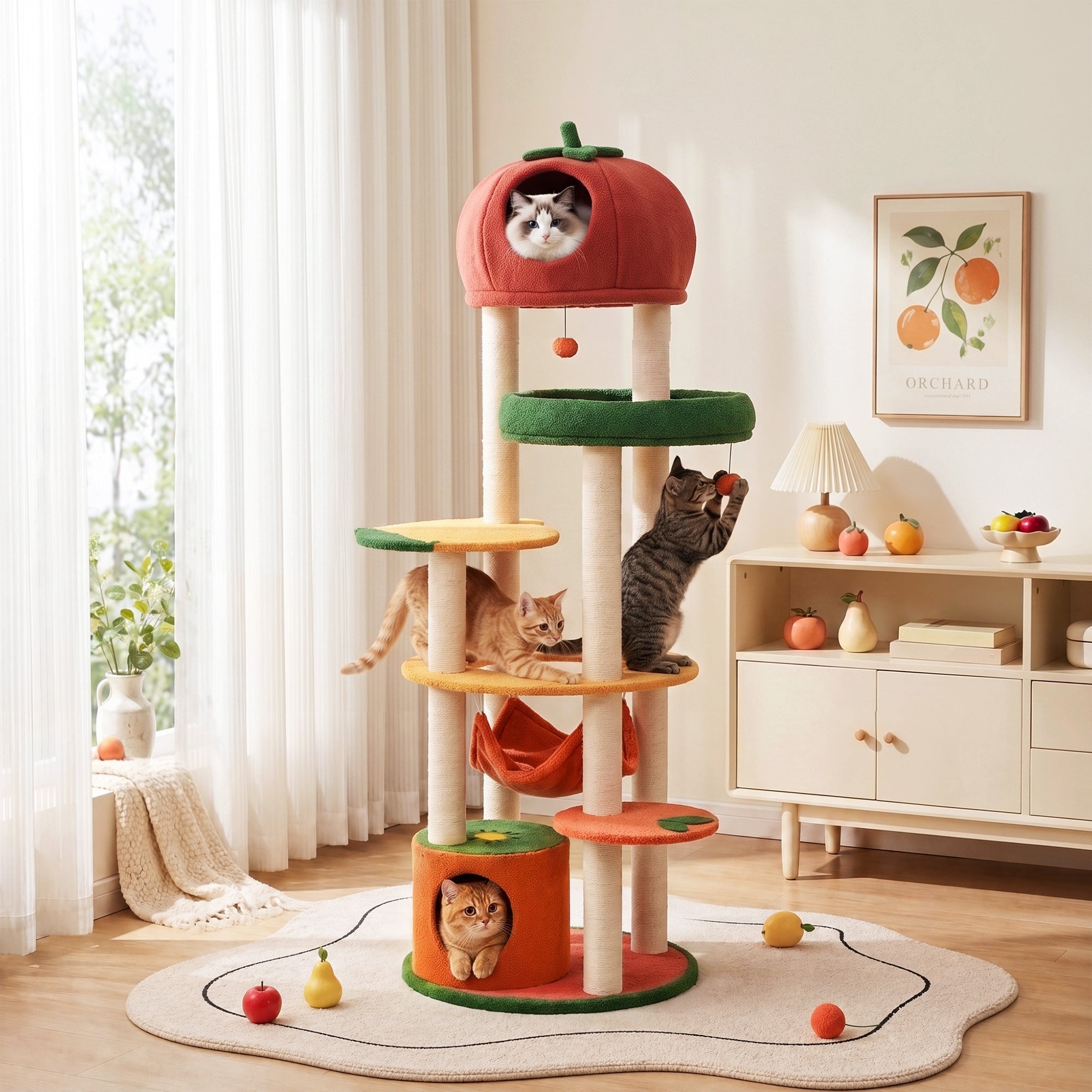 71" Fruit World Multi-Cat Tree