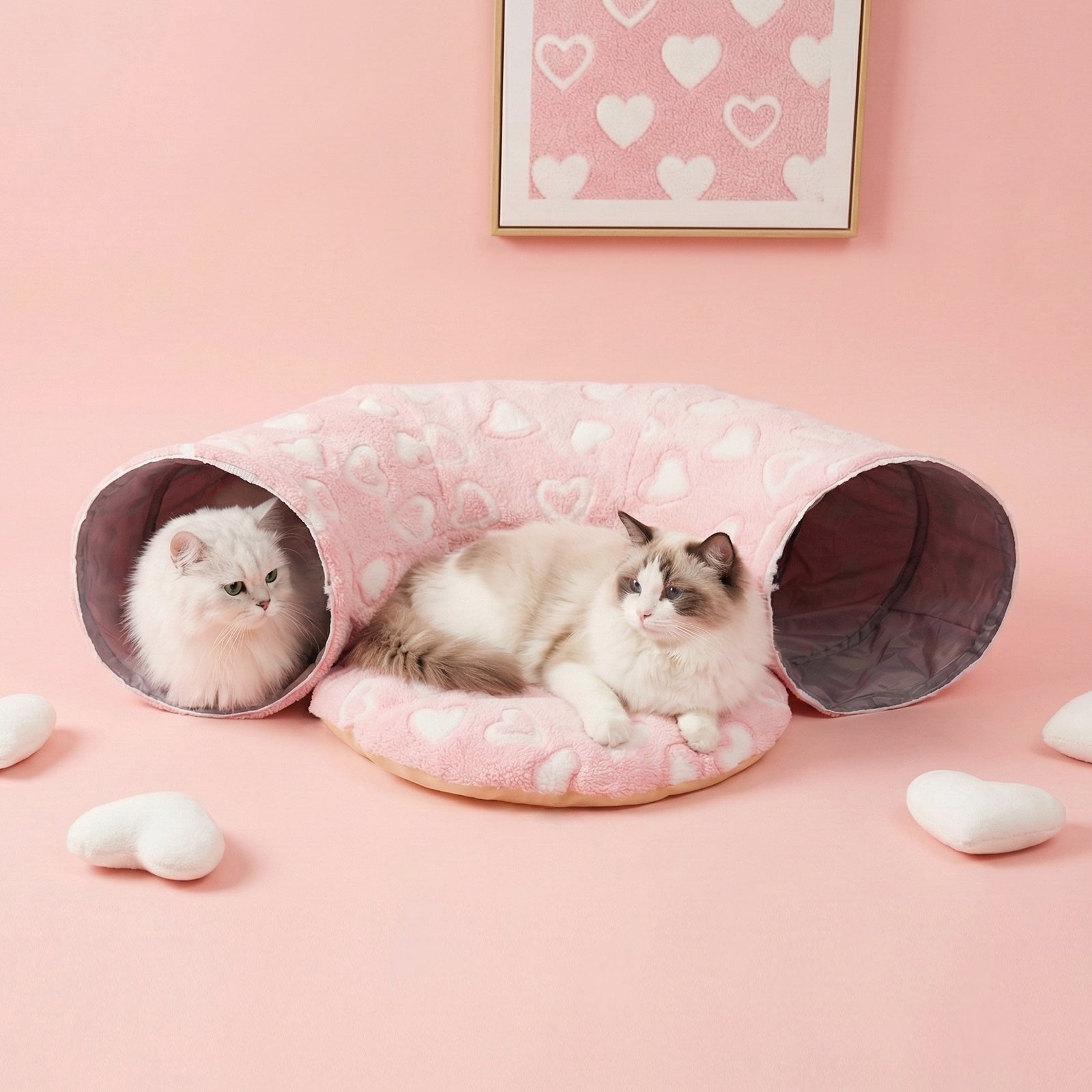 Sweetheart Snuggle Cat Tunnel Bed