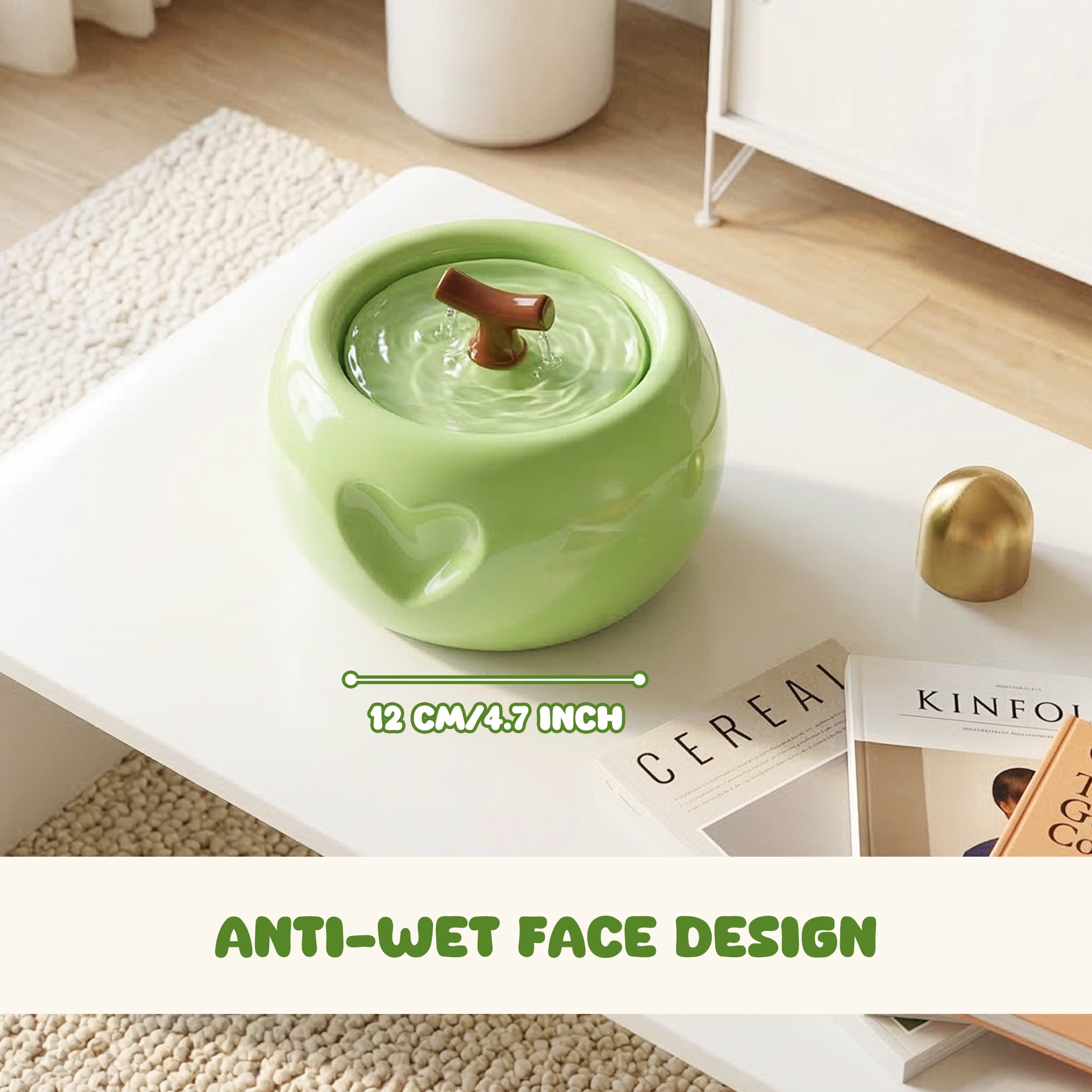 50oz Love Apple Cat Water Fountain