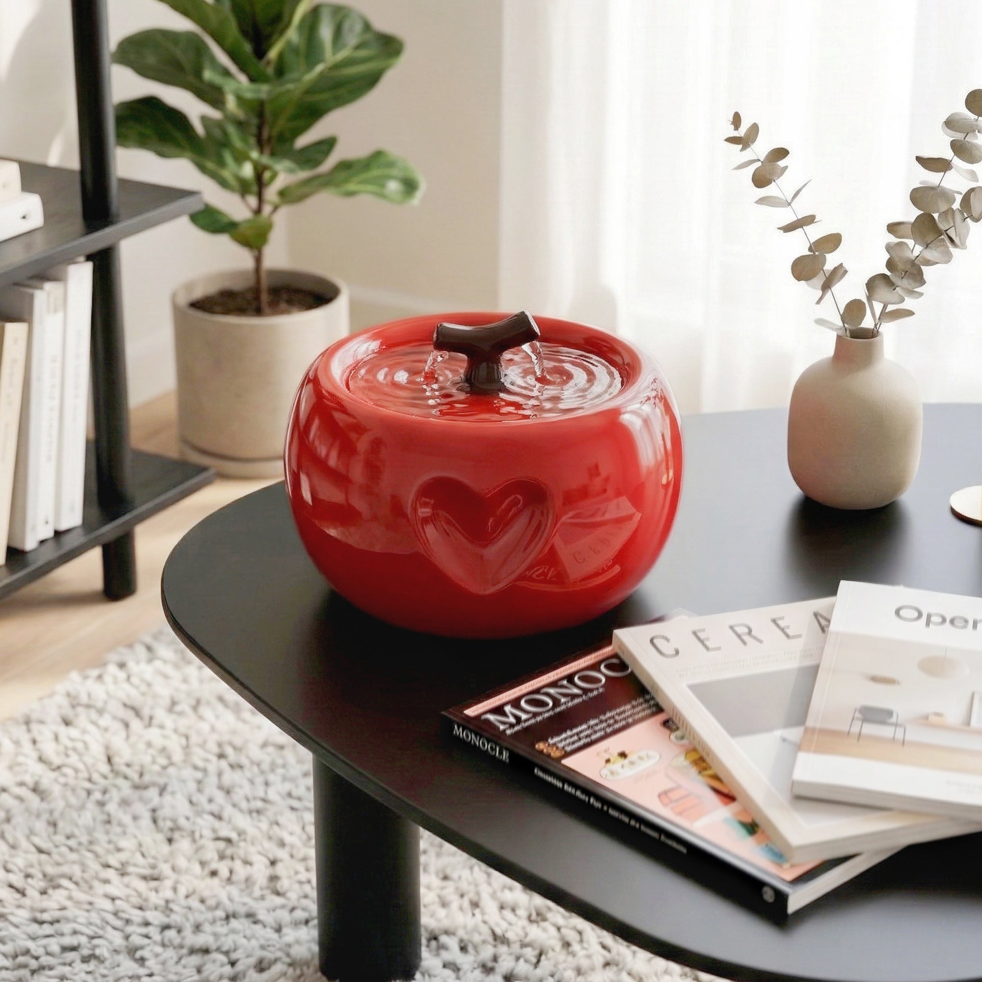 50oz Love Apple Cat Water Fountain