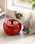 50oz Love Apple Cat Water Fountain
