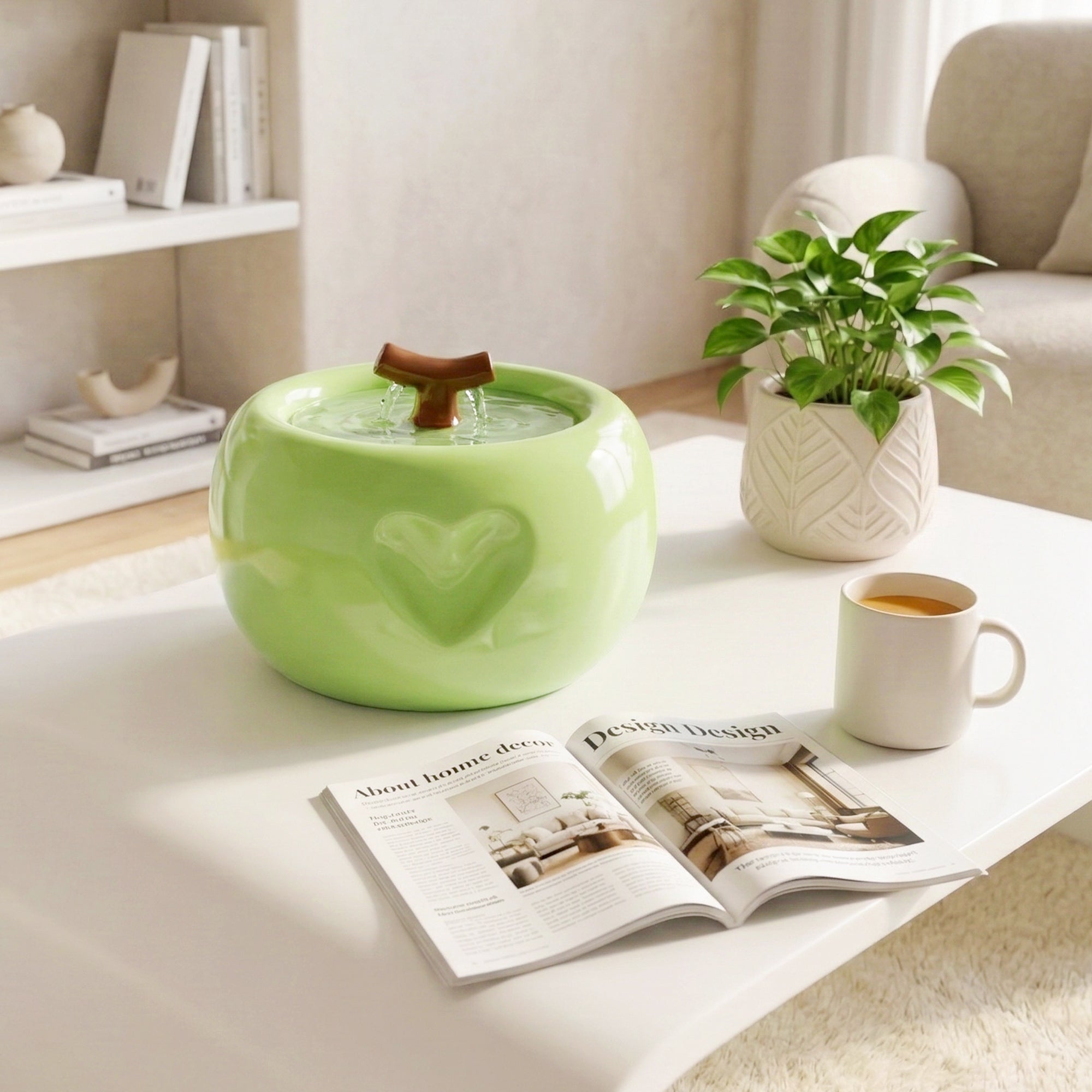 50oz Love Apple Cat Water Fountain