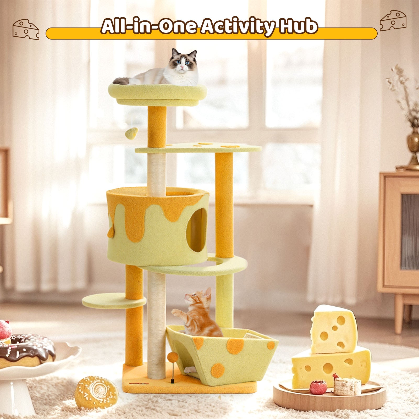 Transformable Cheese Cat Tree